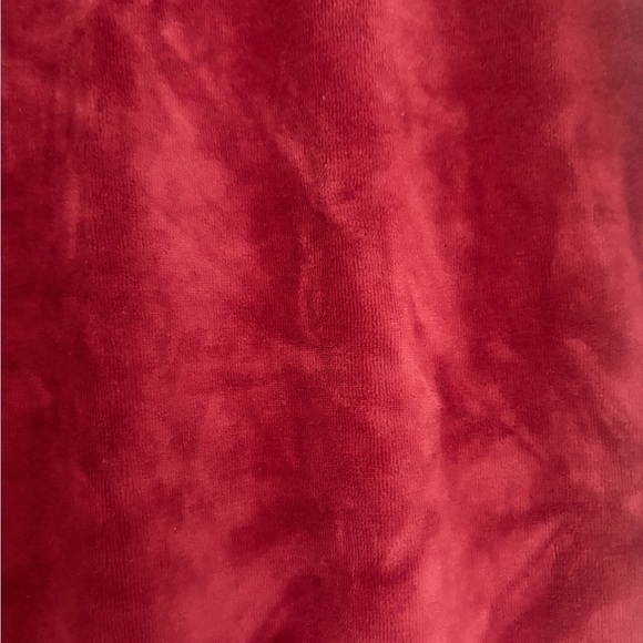 Matilda Jane Elegant burgandy/red Velvet High Waist Ruffle Pants - Picture 4 of 8